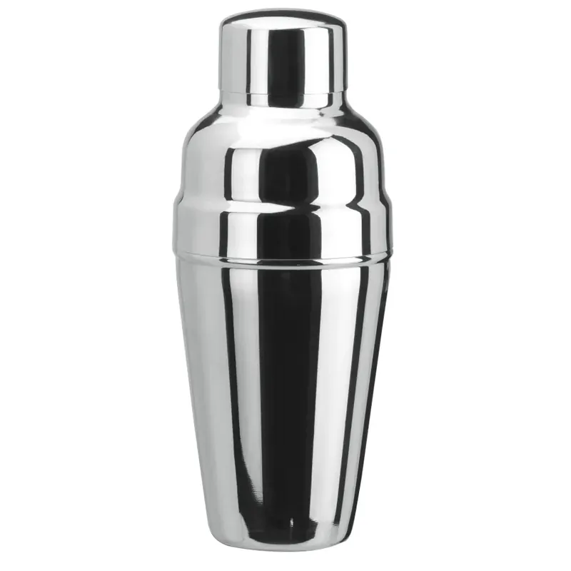 Must-Have Cocktail shaker 3tlg. - Edelstahl mit Eisrückhalter - 500 ml.